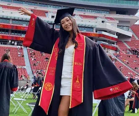 Chloe Yu on her college graduation day