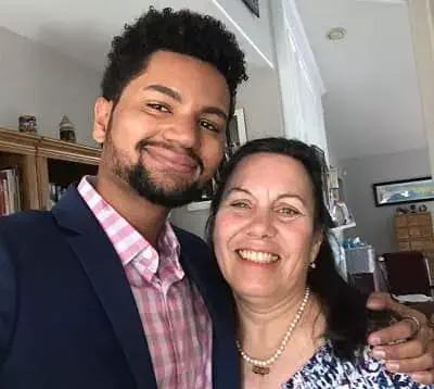 Maxwell Alejandro Frost with his mother