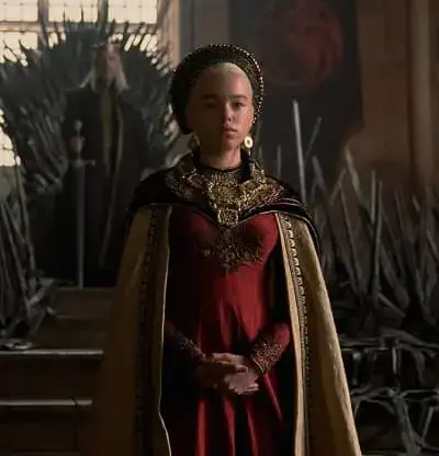 Milly Alcock as Princess Rainera Targaryen in House of House of the Dragon