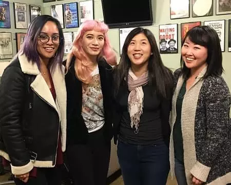 Monique Kim with her friends