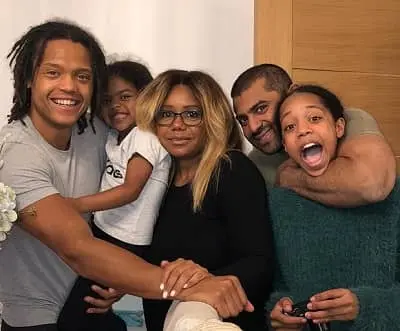 Percelle Ascott with his family
