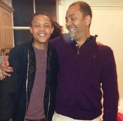 Percelle Ascott with his father Marcus Ascott