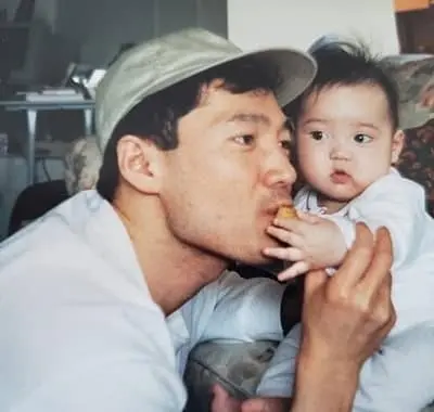 André Dae Kim with his father