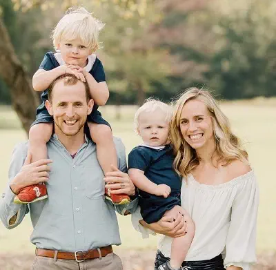 Eliza Fletcher with her kids and husband Richie Fletcher
