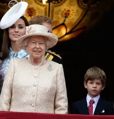 James Viscount Severn with Queen Elizabeth II