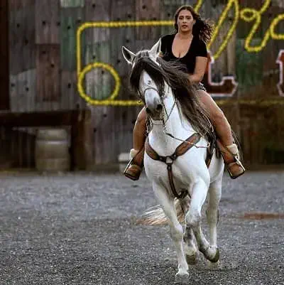 Model Karen Loves Horseback Riding