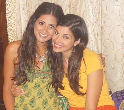 Neema Roshania Patel with her sister Reshma Roshania