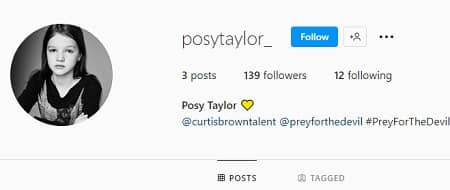 Posy Taylor Instagram account