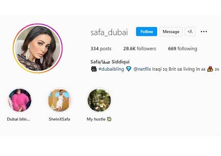 Safa Siddiqui Instagram