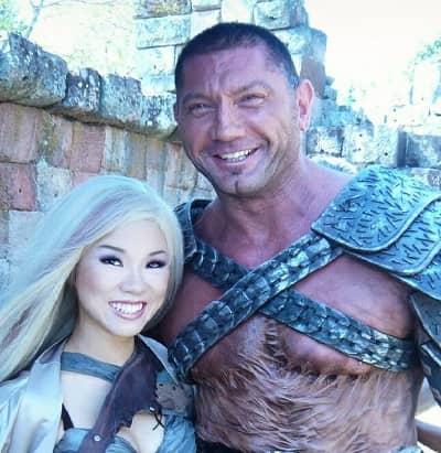 Selina Lo with Dave Bautista