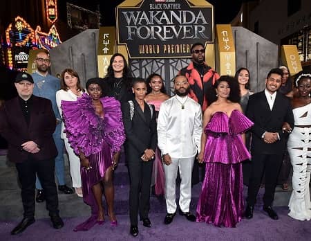 Tenoch Huerta With Black Panther Wakanda Forever Cast