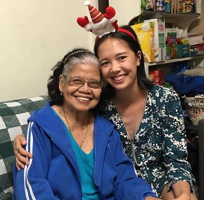Charlotte Nicdao with her grandmother