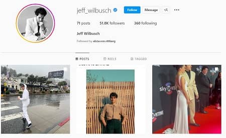 Jeff Wilbusch Instagram account