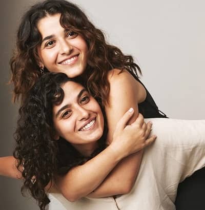 Manal Issa with her sister