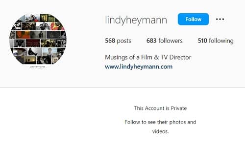 Lindy Heymann Instagram account