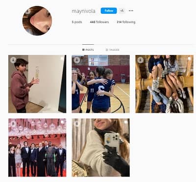 May Nivola Instagram account