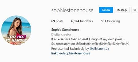 Sophie Stonehouse Instagram account