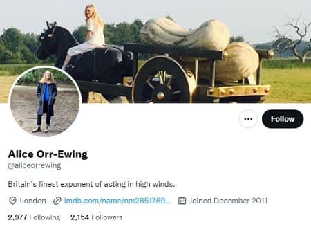 Alice Orr Ewing Twitter handle