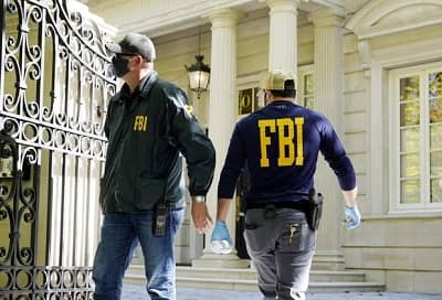 FBI Agents outside Oleg Deripaska House in Washington