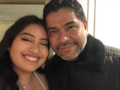 Keyla Monterroso Mejia with her father