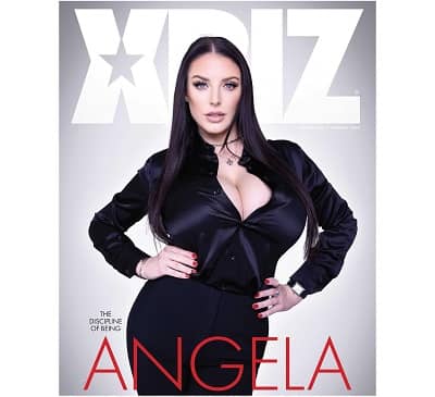 Angela White on XBiz cover