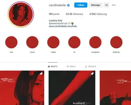 Caroline Kole Instagram
