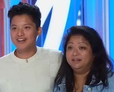 Tyson Venegas with his mother