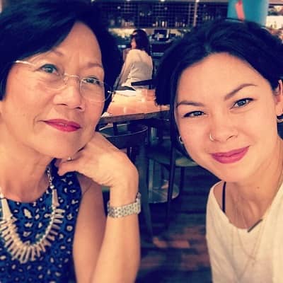 Anna Leong Brophy with her mother