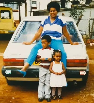 Gail Mabalane mother and brother