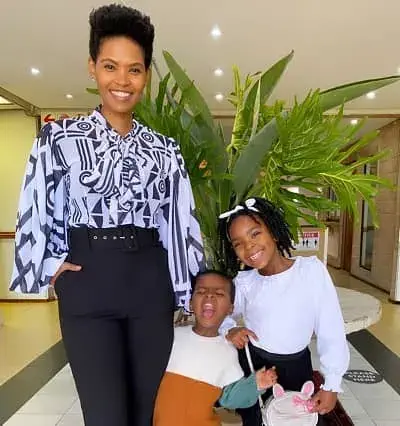 Gail Mabalane with her kids