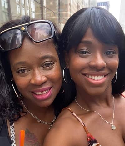 Nirine S Brown with her mother