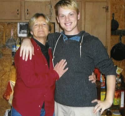 Stephen Smith with his mother