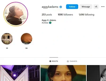Aggy K Adams Instagram