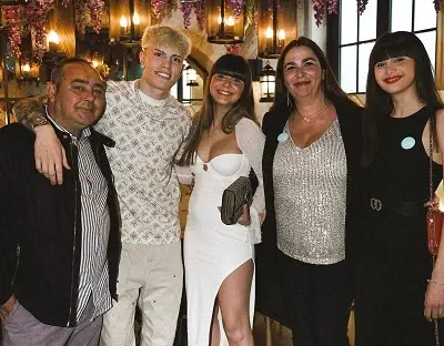 Alejandro Garnacho with Girlfriend Eva Garcia family