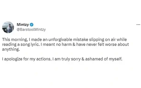 Ben Mintz apologized through Tweet
