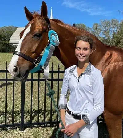 Hannah Serfass with her horse