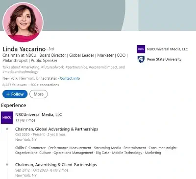 Twitter New CEO Linda Yaccarino Linkedin
