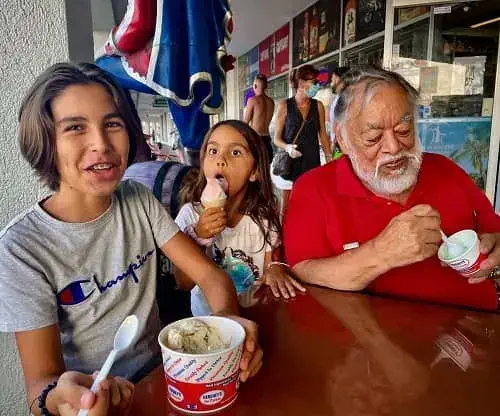 Sergio Calderon with his grandchildrens
