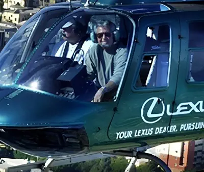 Traffic Reporter Jeff Baugh in Helicopter