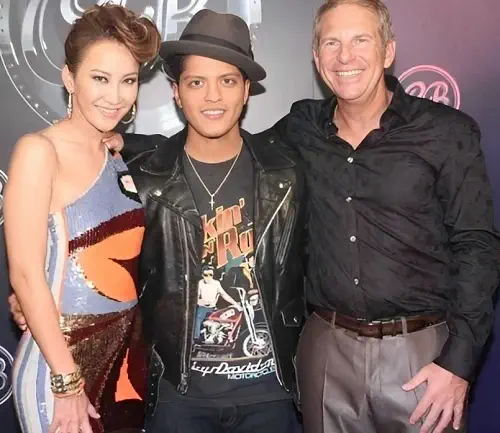 Coco Lee and Bruce Rockowitz with Bruno Mars