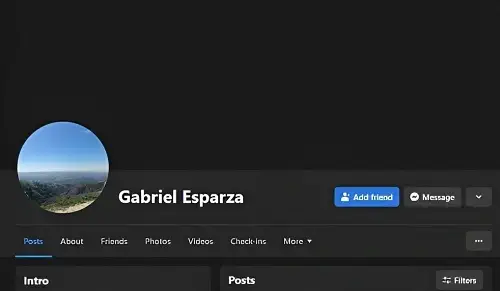 Gabriel Esparza Facebook account