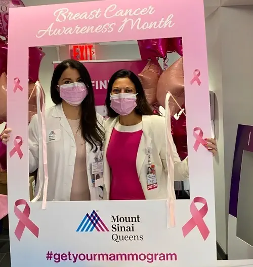 Krystal Cascetta during during breast cancer awareness program