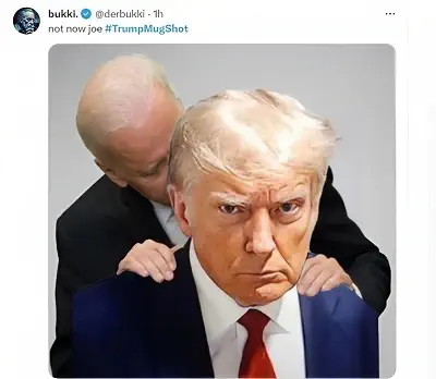 Trump meme Not now Joe