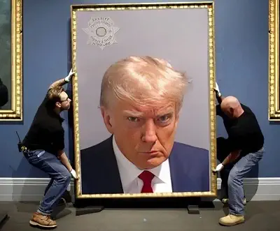 Trump meme White House portrait