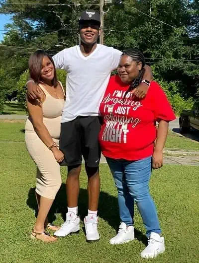 Zyquan Mitchell Kody Mr Blicky with mother Keisha Mitchell and sister