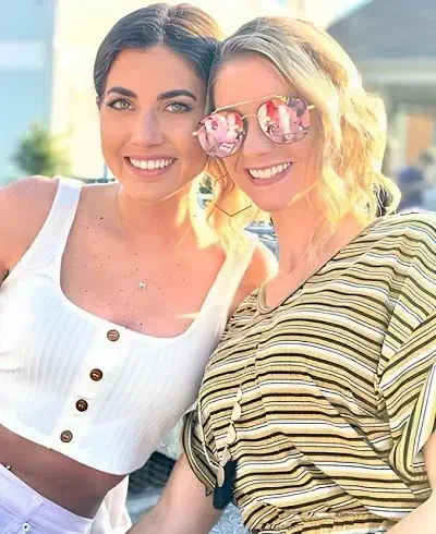 Monica Villani with her daughter Mia Villani