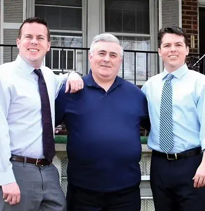Kevin Boyle with father Francis Boyle and brother Brendan Boyle